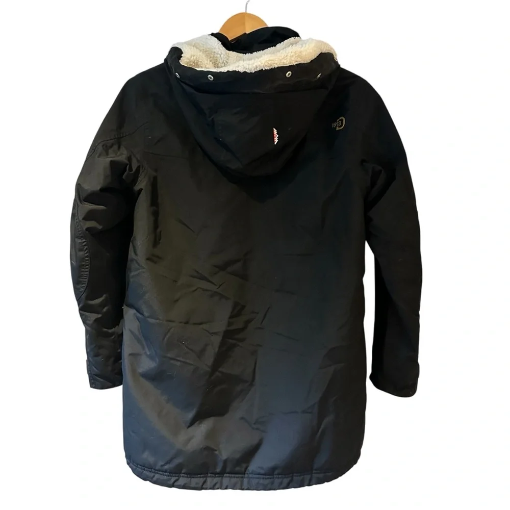 DIDRIKSONS Black Parka Winter‎ Jacket Waterproof Sherpa Lined Size 14-16